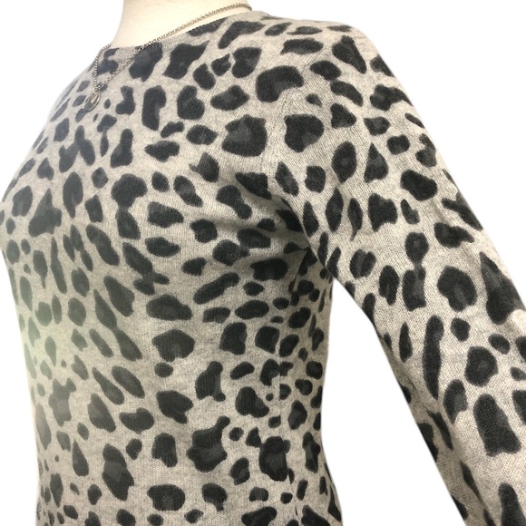 NWT Belle France 100% Cashmere Leopard Print Sweater | Size M - Picture 5 of 9